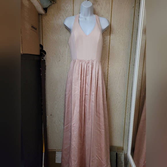 Simply Vera Vera Wang Pink Backless Halter Dress - Picture 1 of 5